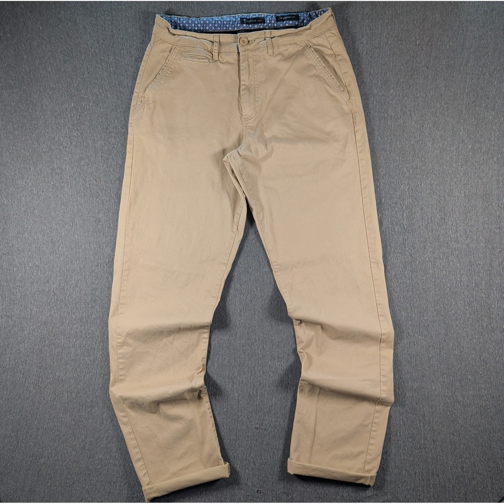 Mens 32x36 Beige Chino AMERICAN TALL Brand Pants Stretch Casual Straight Leg EUC